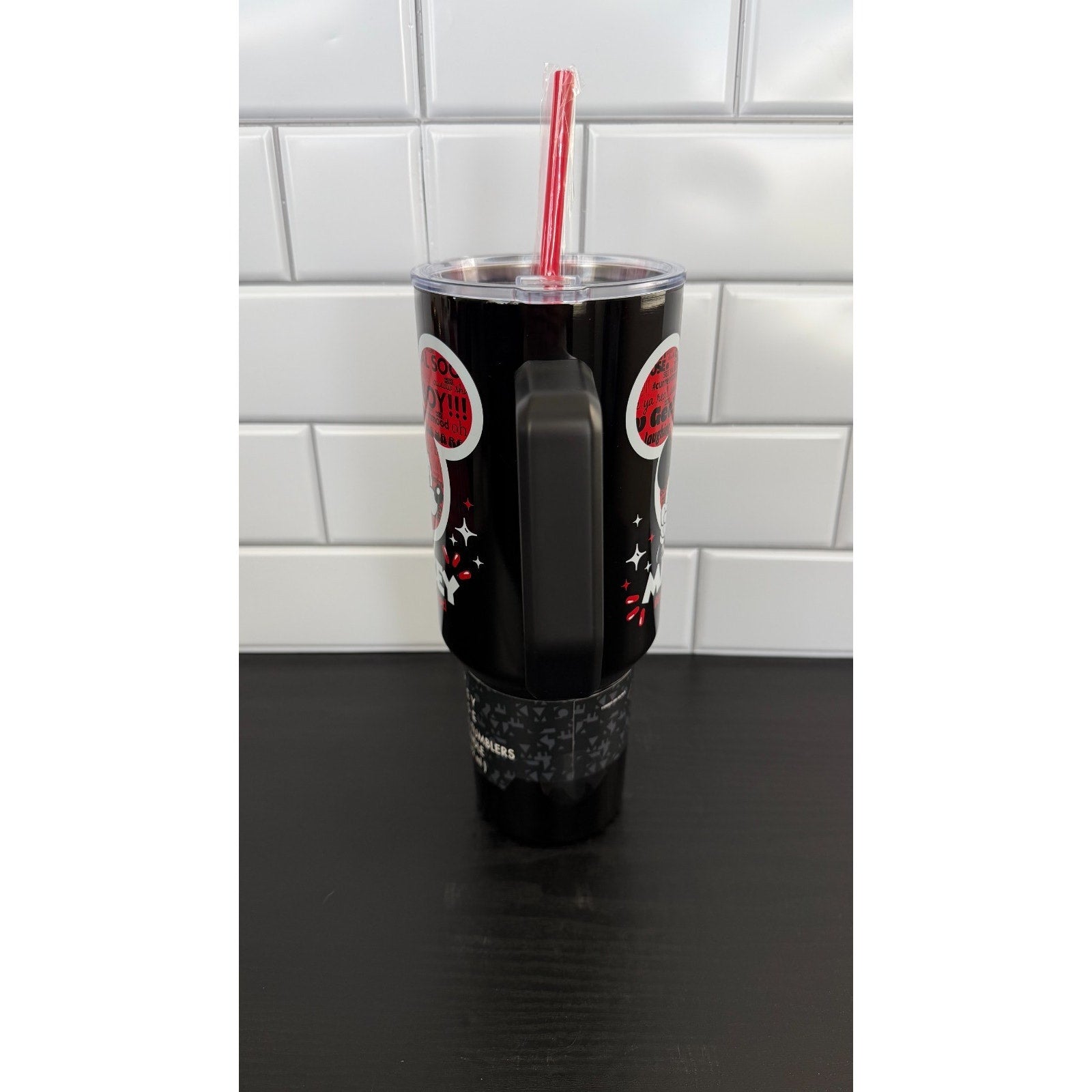 Disney Classic Mickey Mouse "#currentmood" 40oz Stainless Steel Tumbler NEW