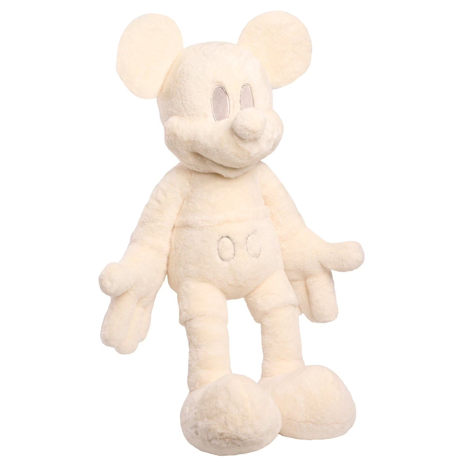 NEW Disney Classic Mickey Mouse 40" Monochromatic Jumbo Plush - Cream