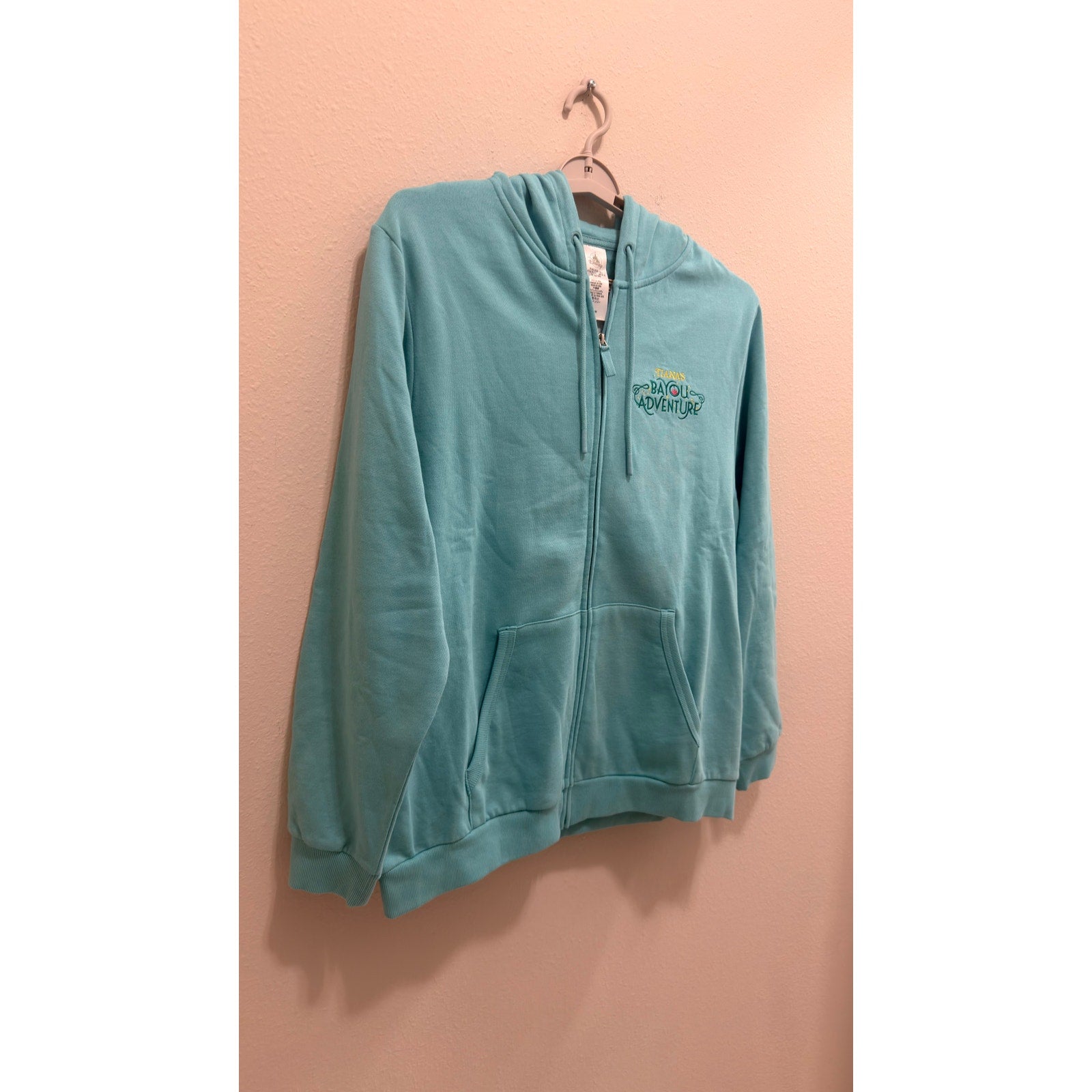 Disney Parks Tiana's Bayou Adventure Blue Zip Up Hoodie Adult Large NWT