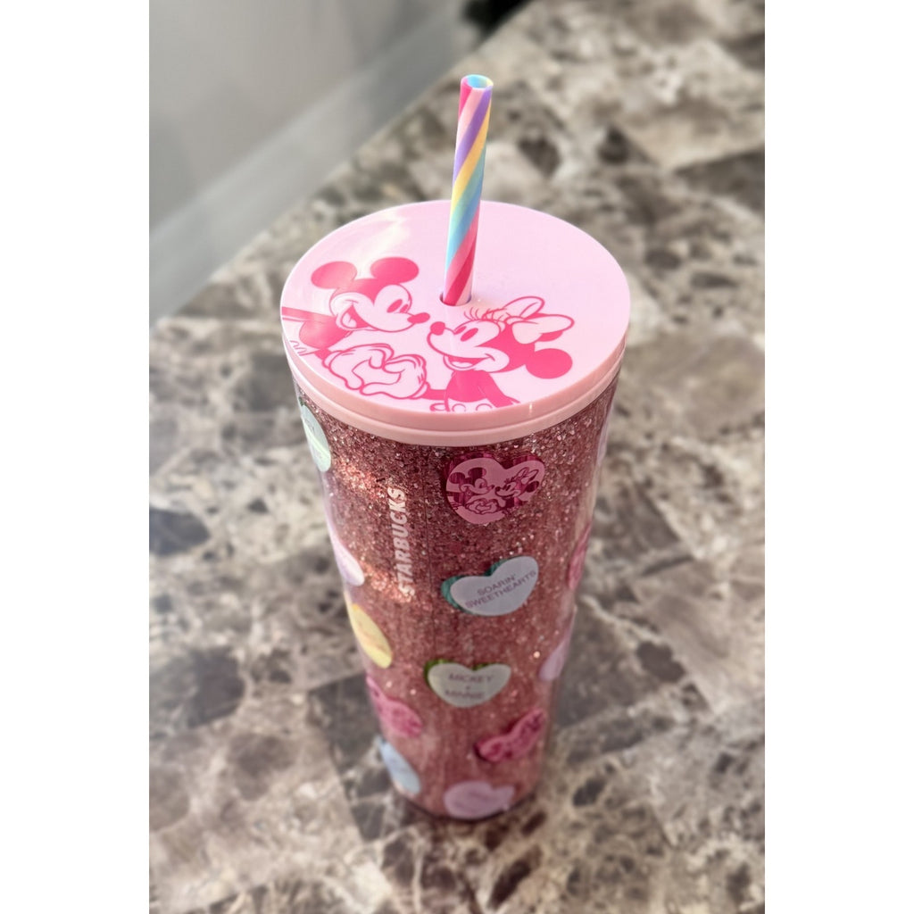 NEW Disney Parks x Starbucks Mickey & Minnie Mouse Valentine's Day 24oz Tumbler