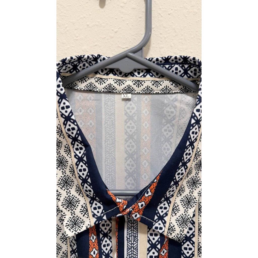 Men’s Casual Short Sleeve Button-Down Shirt - Turndown Collar - NWT