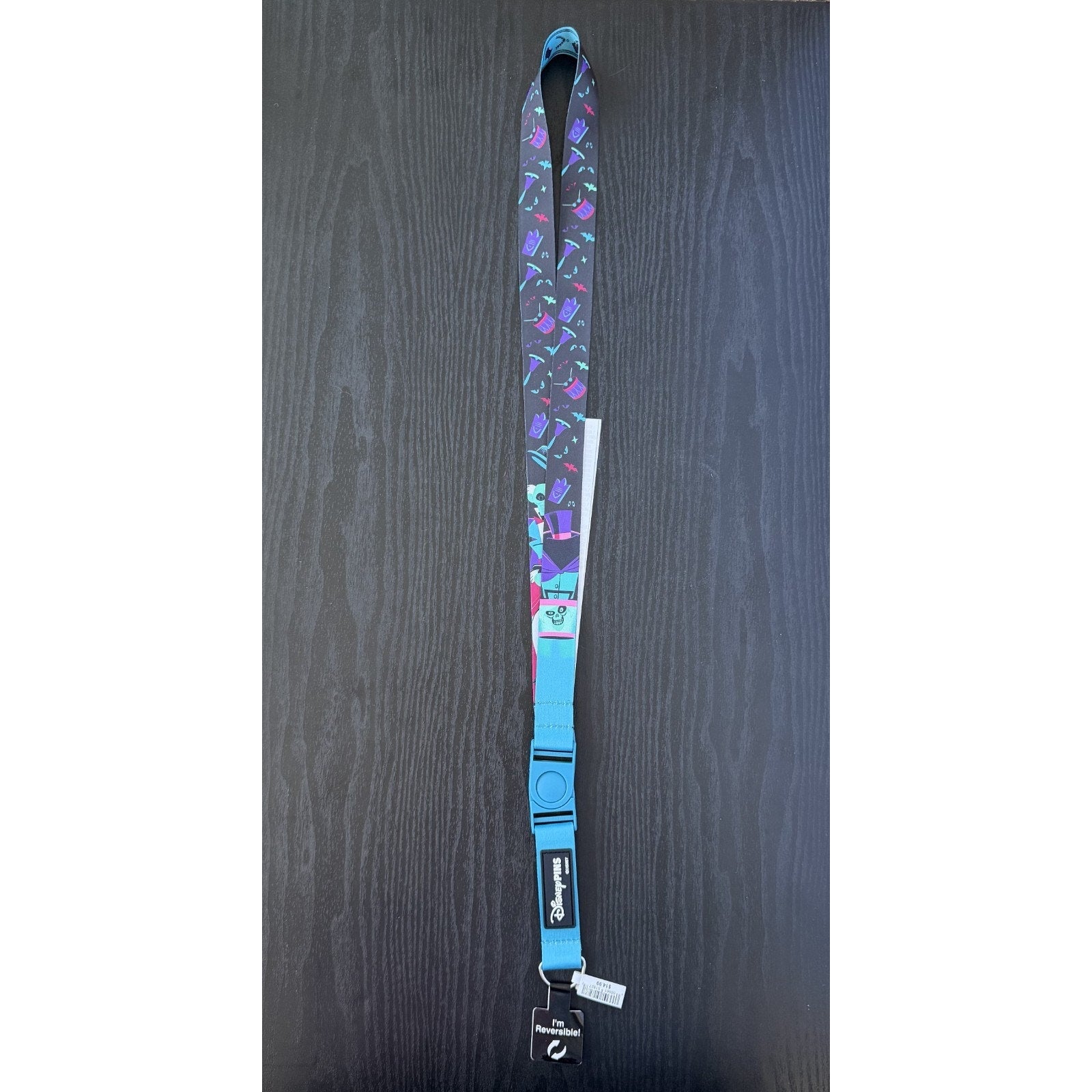 NEW Disney Parks Haunted Mansion Reversible Lanyard – Clock & Instruments