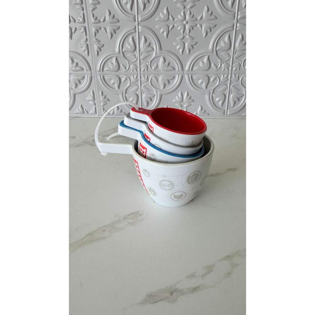 Disney Parks Marvel Avengers Ceramic Measuring Cups Set 4 Stackable NWT