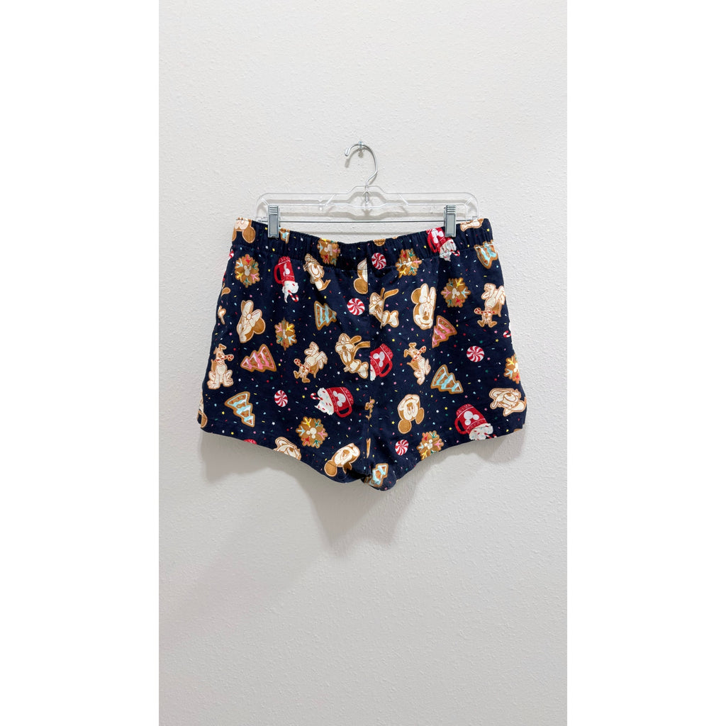 Old Navy x Disney Holiday Cookies Flannel Boxer Shorts – Women's Large NWT