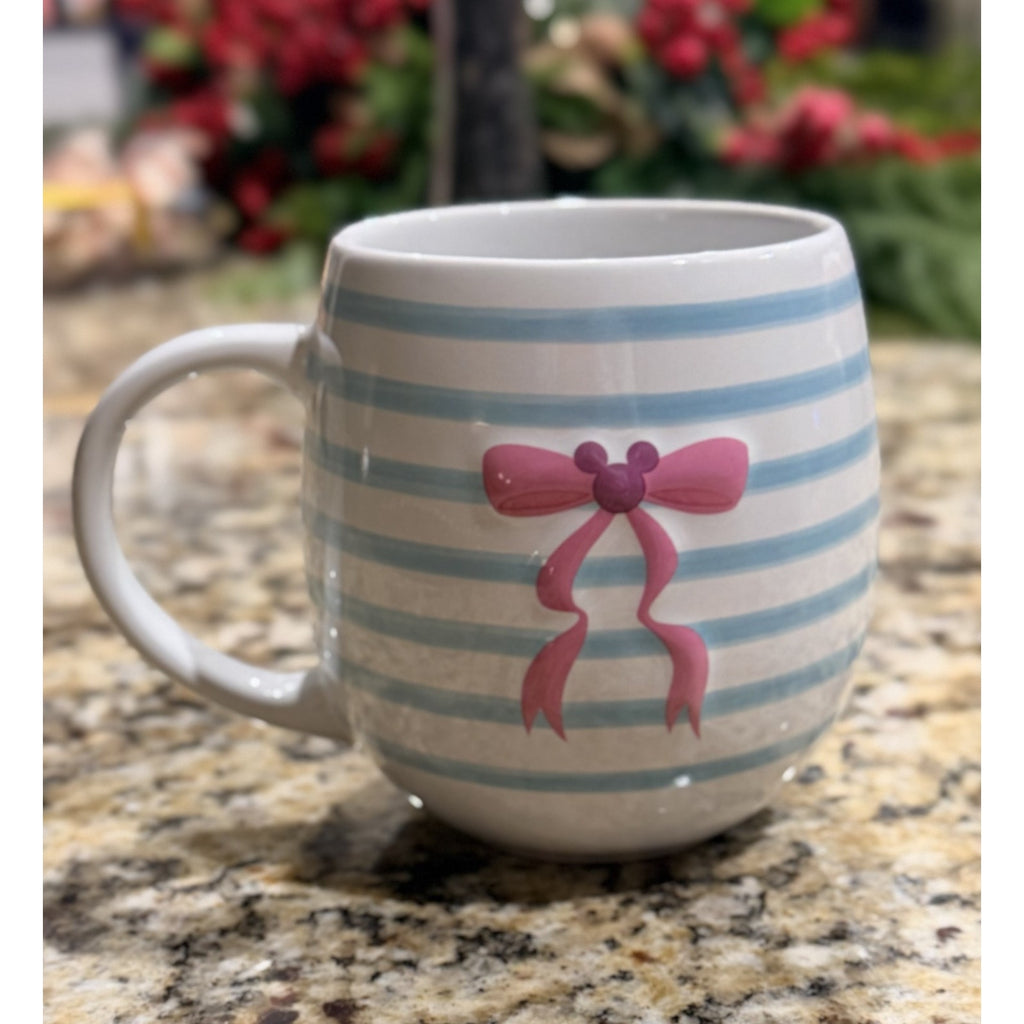 NEW Disney Mickey Mouse Icon Rose & Ribbon Coquette Mug