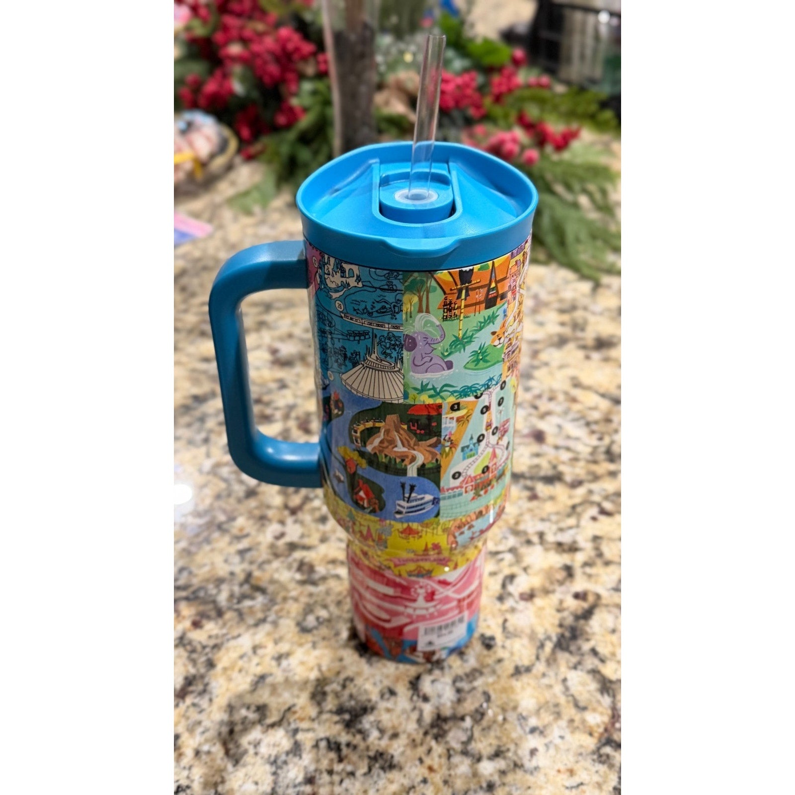 Disney Parks Vintage Maps 40oz Stainless Steel Tumbler - NWT