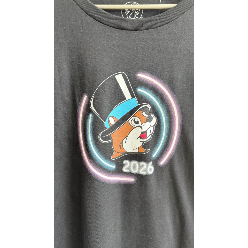 NWT Buc-ee’s 2026 New Year’s Glow-In-The-Dark T-Shirt Adults Size Large