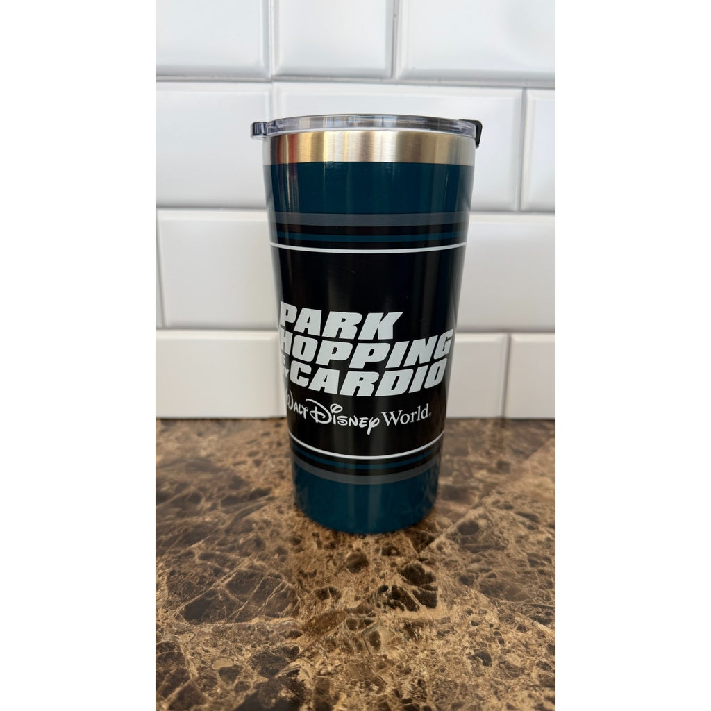 Disney World "Park Hopping Is My Cardio" Stainless Steel Tumbler - NEW