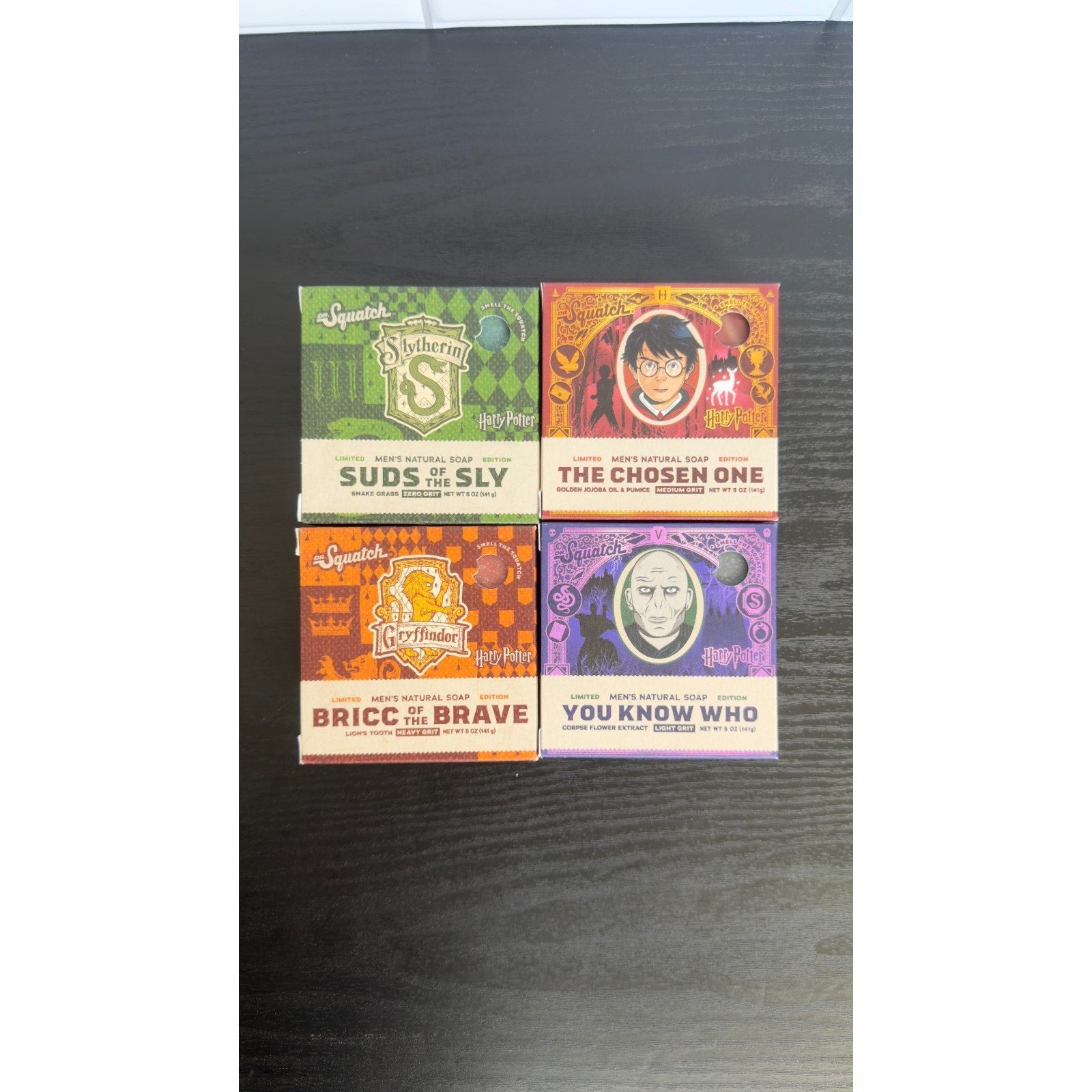 Dr. Squatch Men's Natural Harry Potter LIMITED EDITION Soap-4 Pack Gift Set