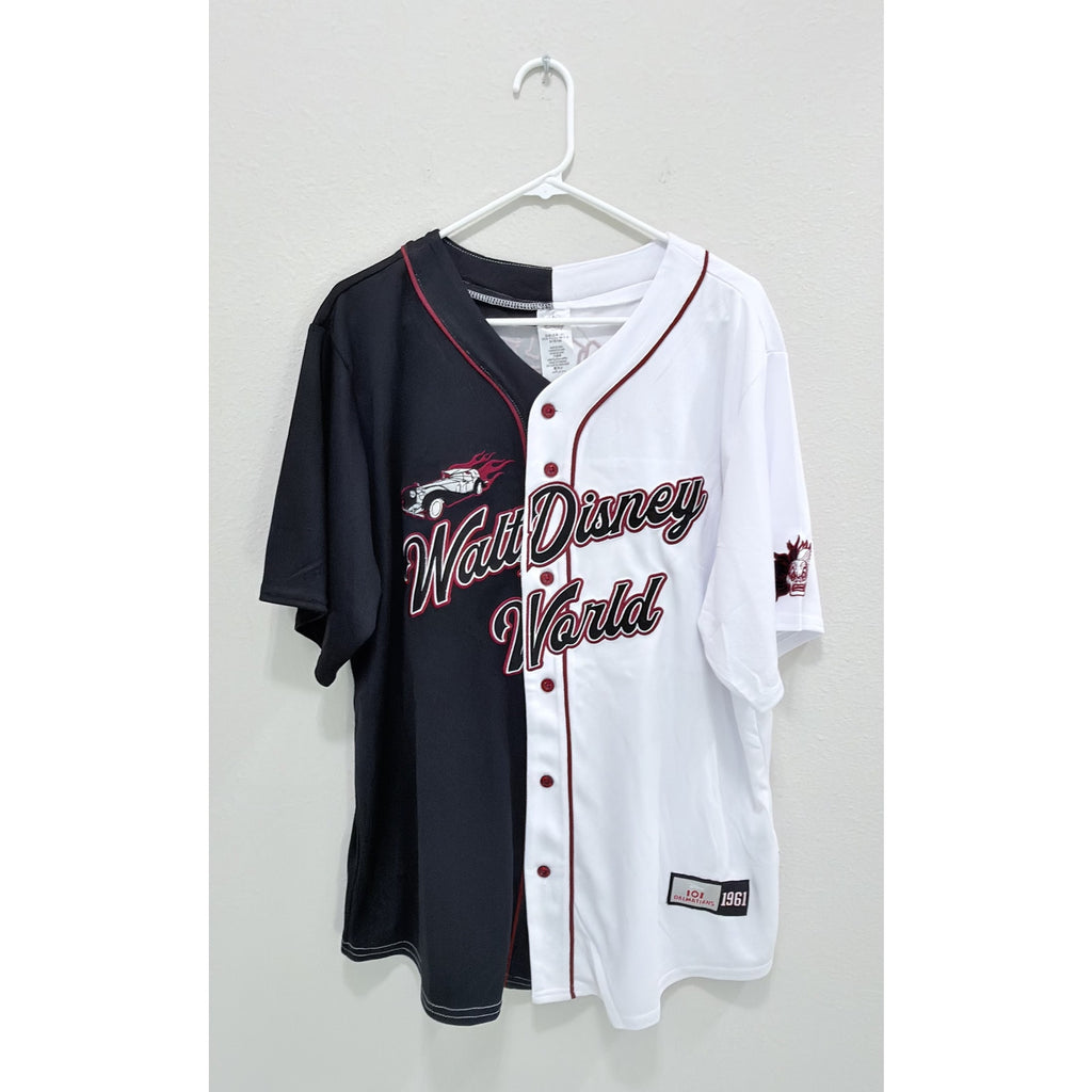NWT Disney Cruella De Vil 101 Dalmatians Baseball Jersey - Large