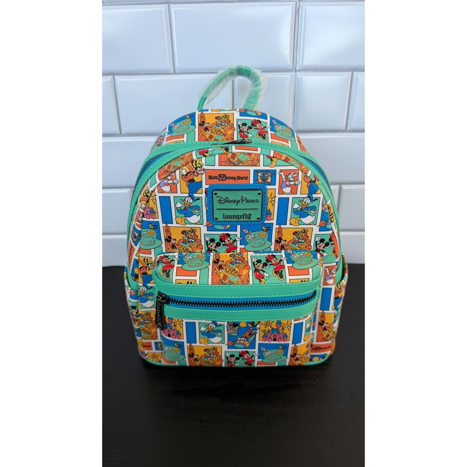 NEW Disney Parks x Loungefly Backpack Mickey Mouse & Friends Attractions