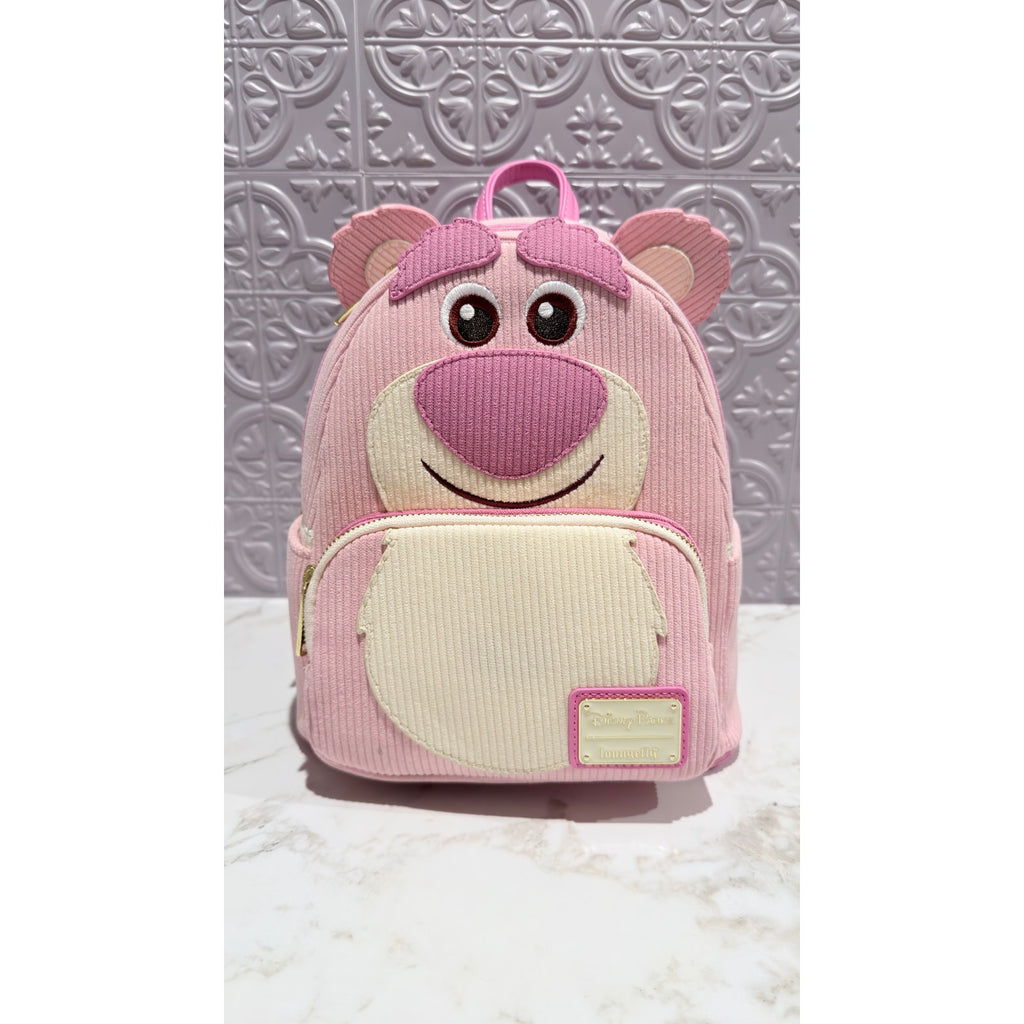 Disney Parks x Loungefly "Toy Story" Pastel Corduroy Lotso Mini Backpack NEW