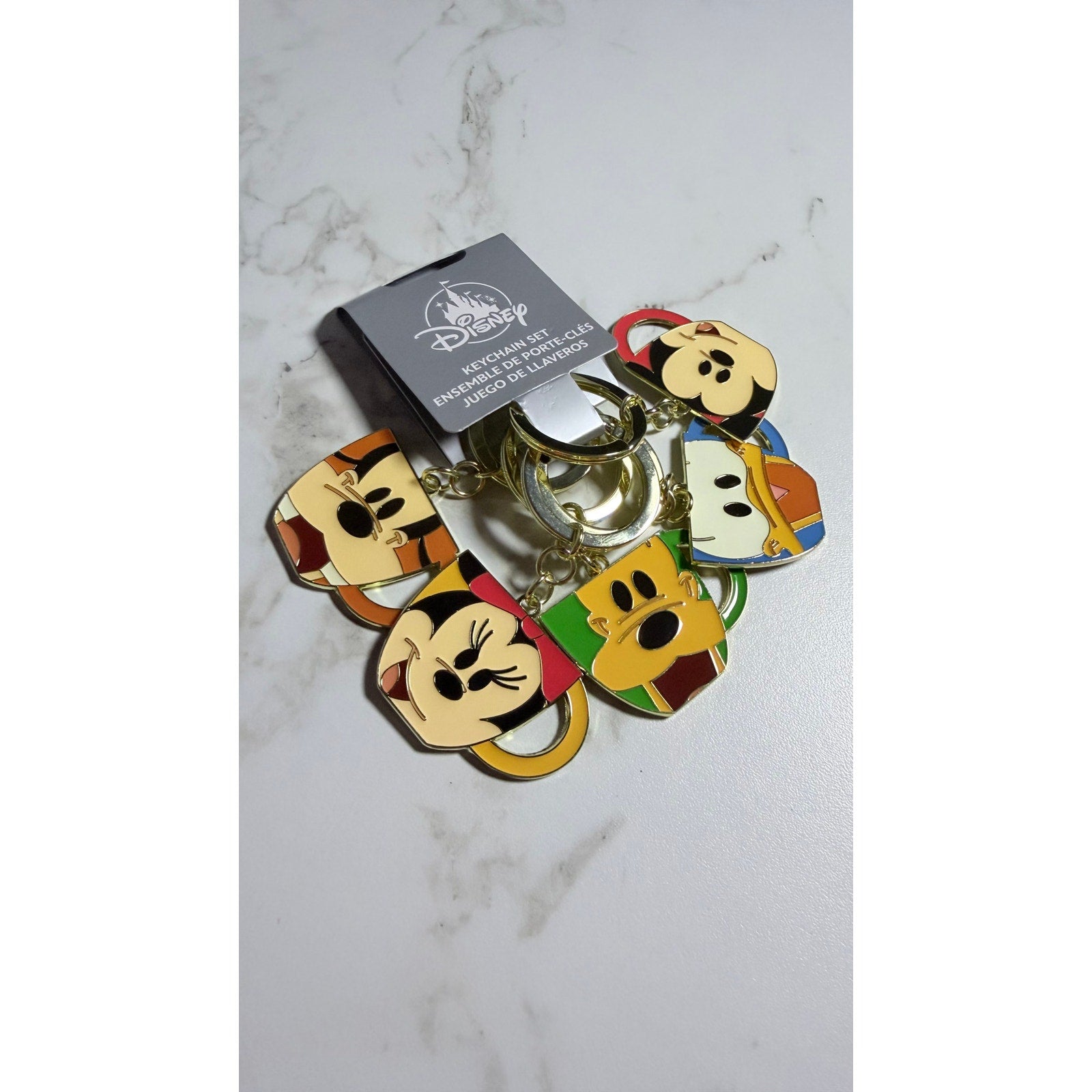 Disney Parks Mickey & Friends Coffee Mug Keychain - 6 Character Set NWT