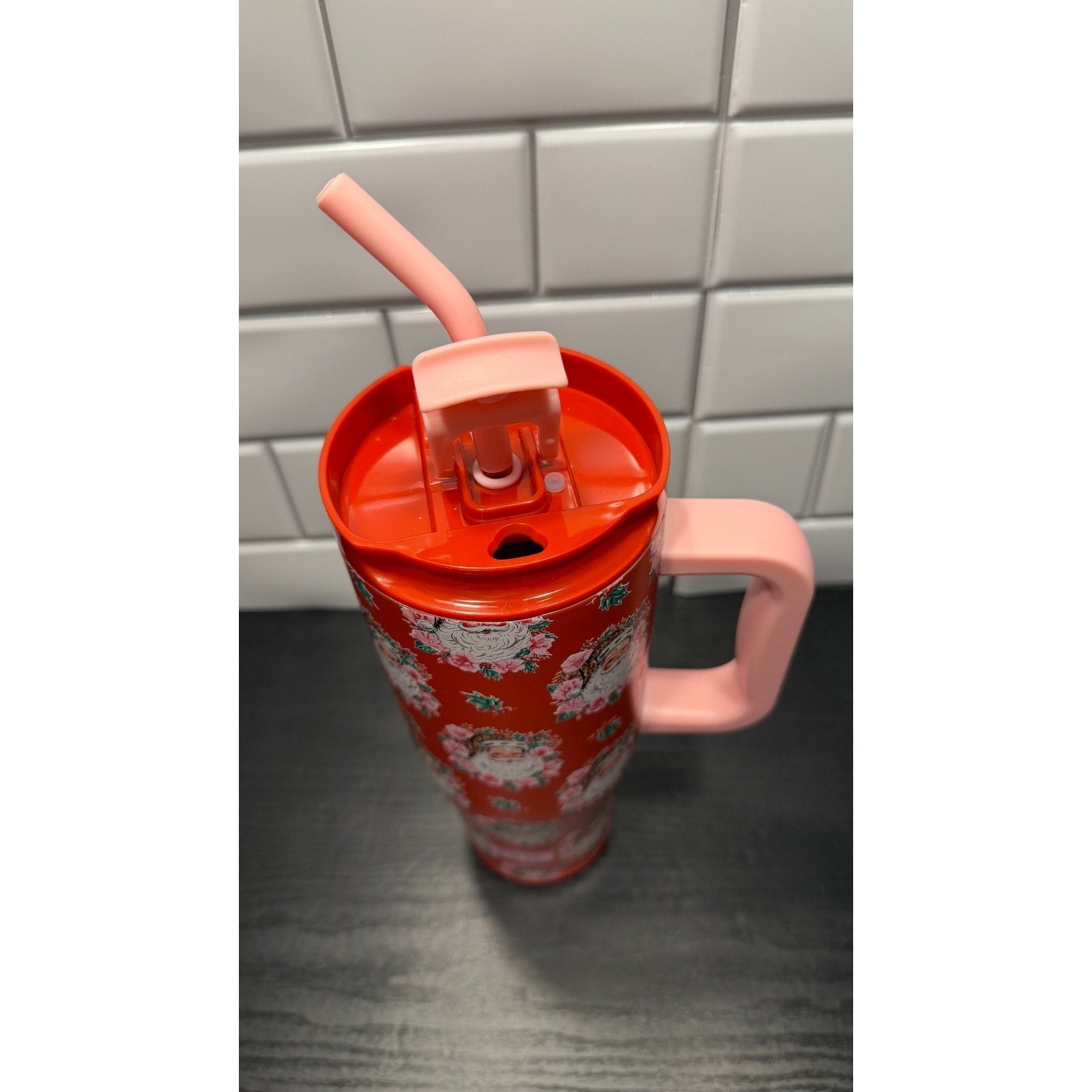 NWT Simply Southern 40oz Tumbler - Vintage Floral Santa Christmas Mug