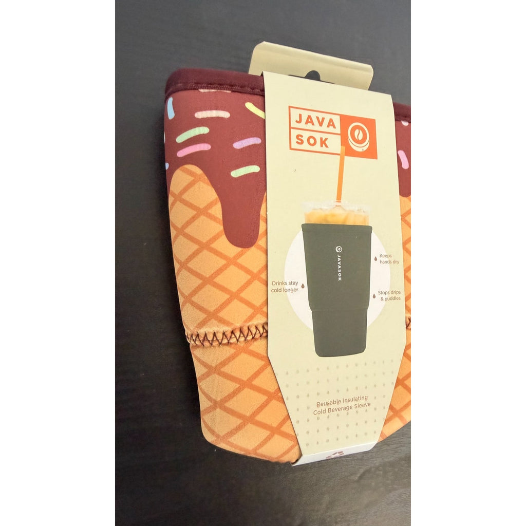 JavaSok "I Scream You Scream" Iced Coffee Sleeve - Large 30-32oz NWT