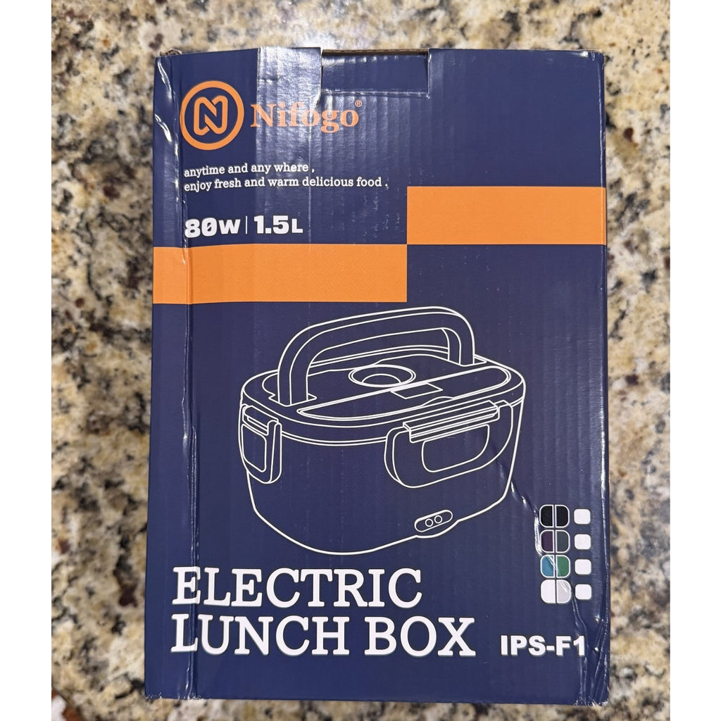 NEW Nifogo Electric Lunch Box 80W Fast Food Heater 1.5L – Car/Truck/Home