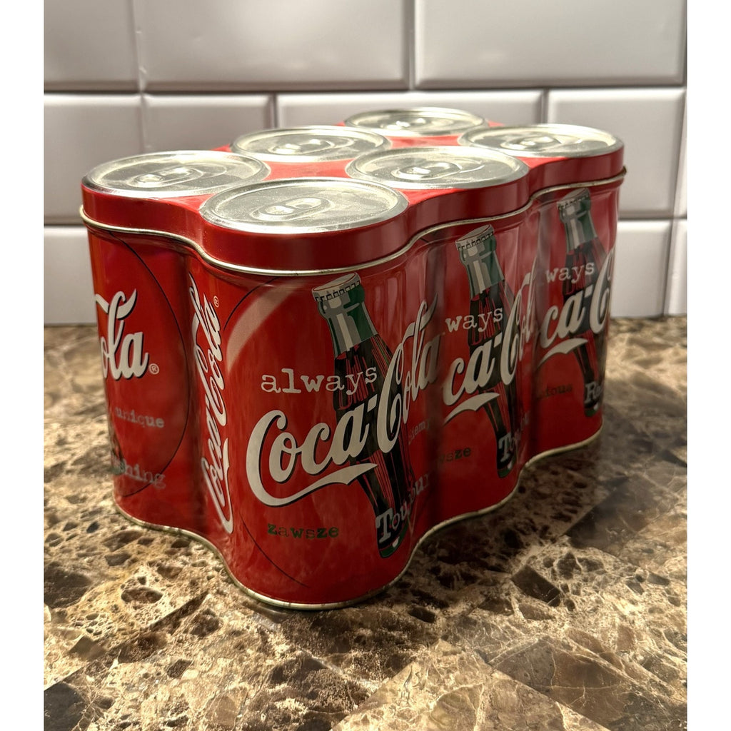 Vintage Coca-Cola 6-Pack Tin Storage Container