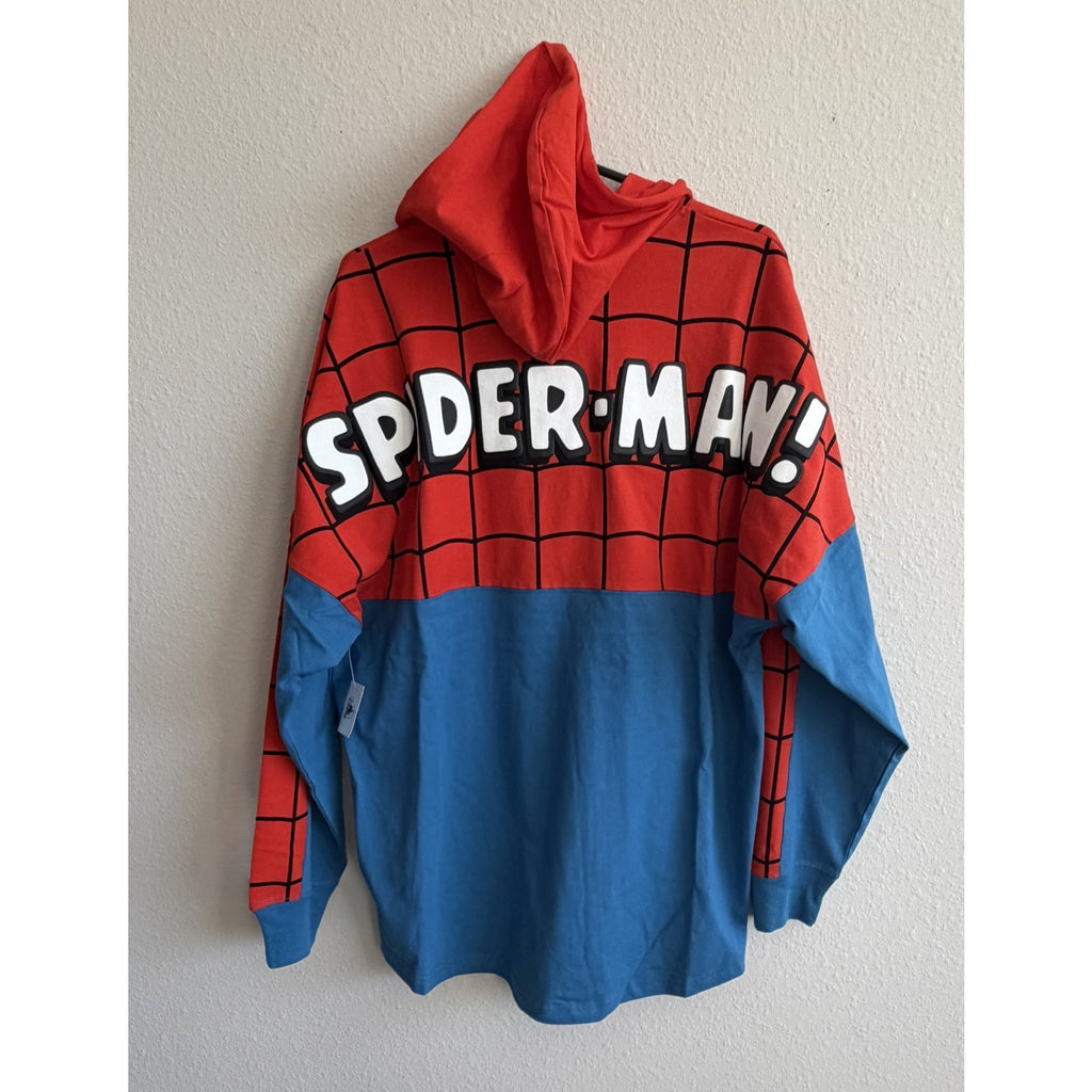 NWT Disney Parks x Spirit Jersey Spider-Man Pullover Hoodie Adult Large