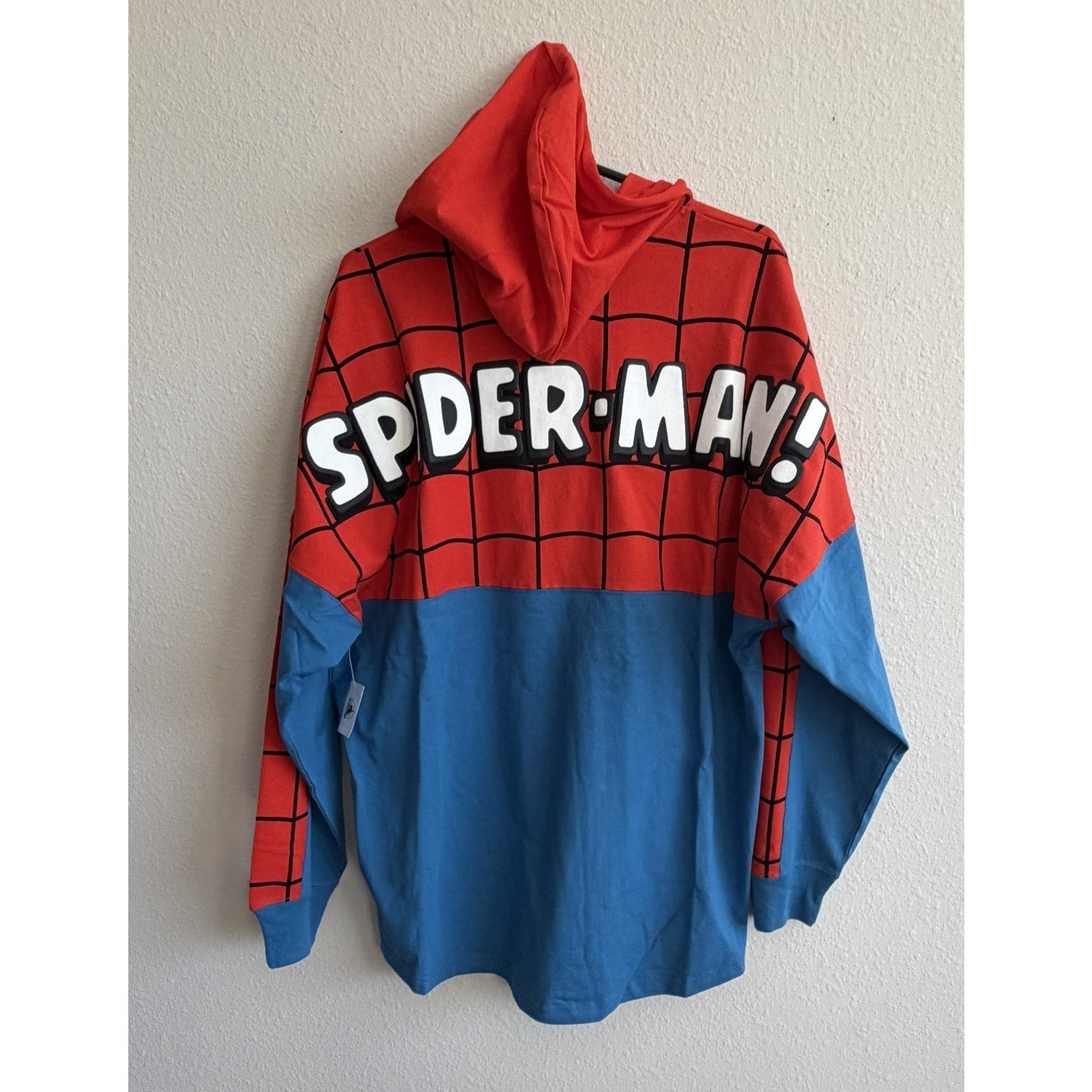 NWT Disney Parks x Spirit Jersey Spider-Man Pullover Hoodie Adult Large