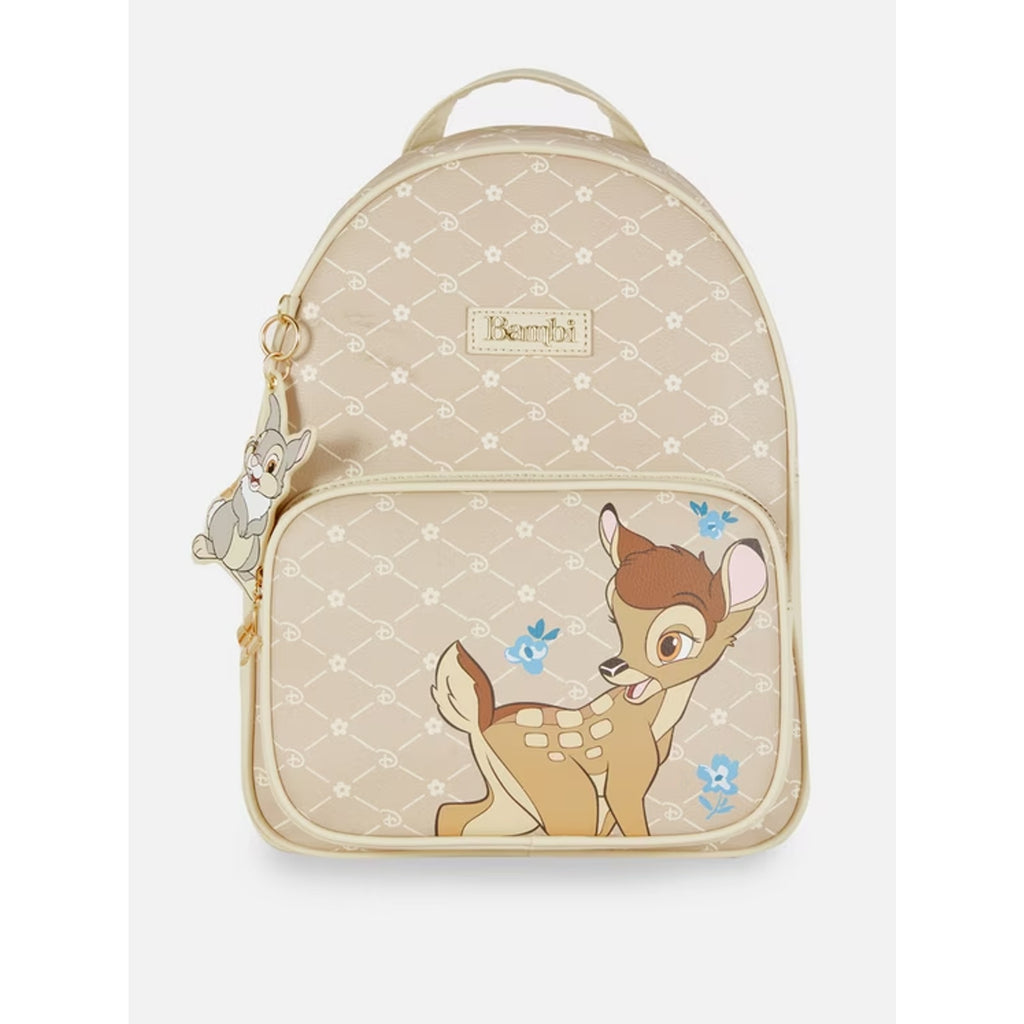 Primark Disney Bambi Mini Backpack Thumper Charm Gold Hardware NWT