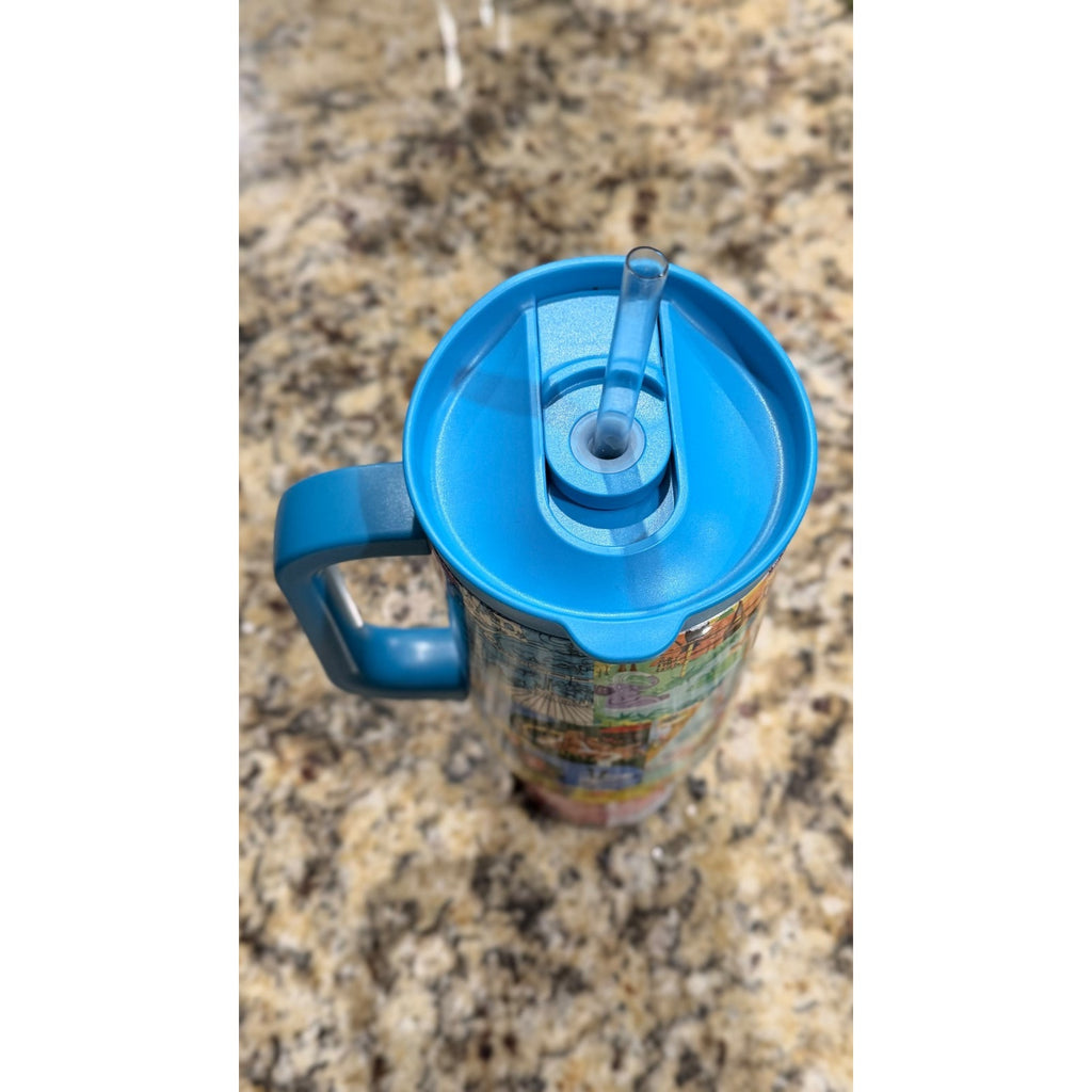 Disney Parks Vintage Maps 40oz Stainless Steel Tumbler - NWT