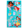 Disney Princess Beach Towel Ariel Moana Belle Flounder Cotton Pool Towel NEW