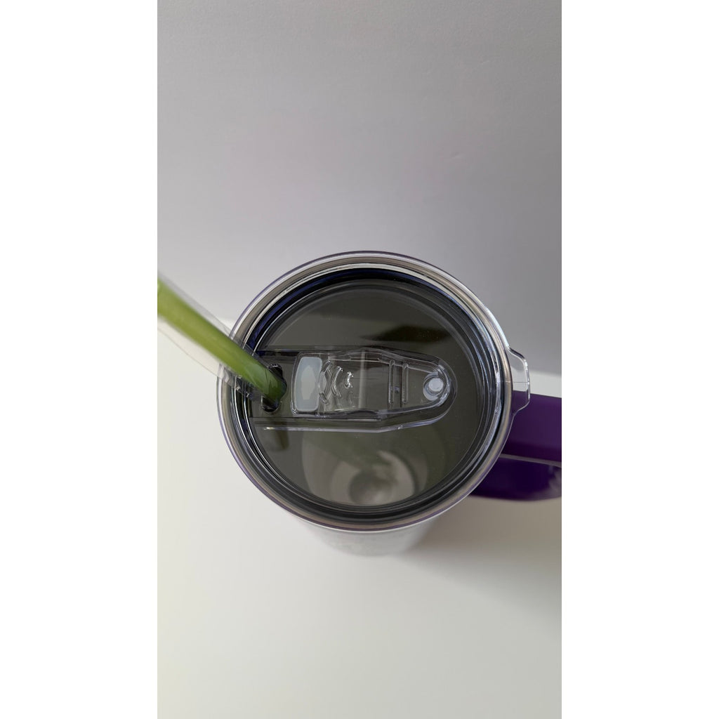 Silver Buffalo Beetlejuice 40oz Stainless Steel Tumbler with Handle Purple NWT