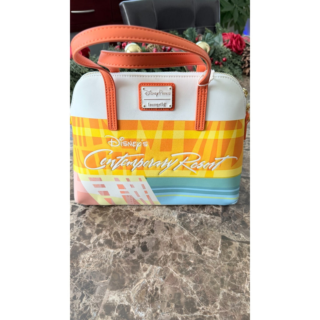 NEW Disney Contemporary Resort Loungefly Handbag - Mary Blair Monorail Design