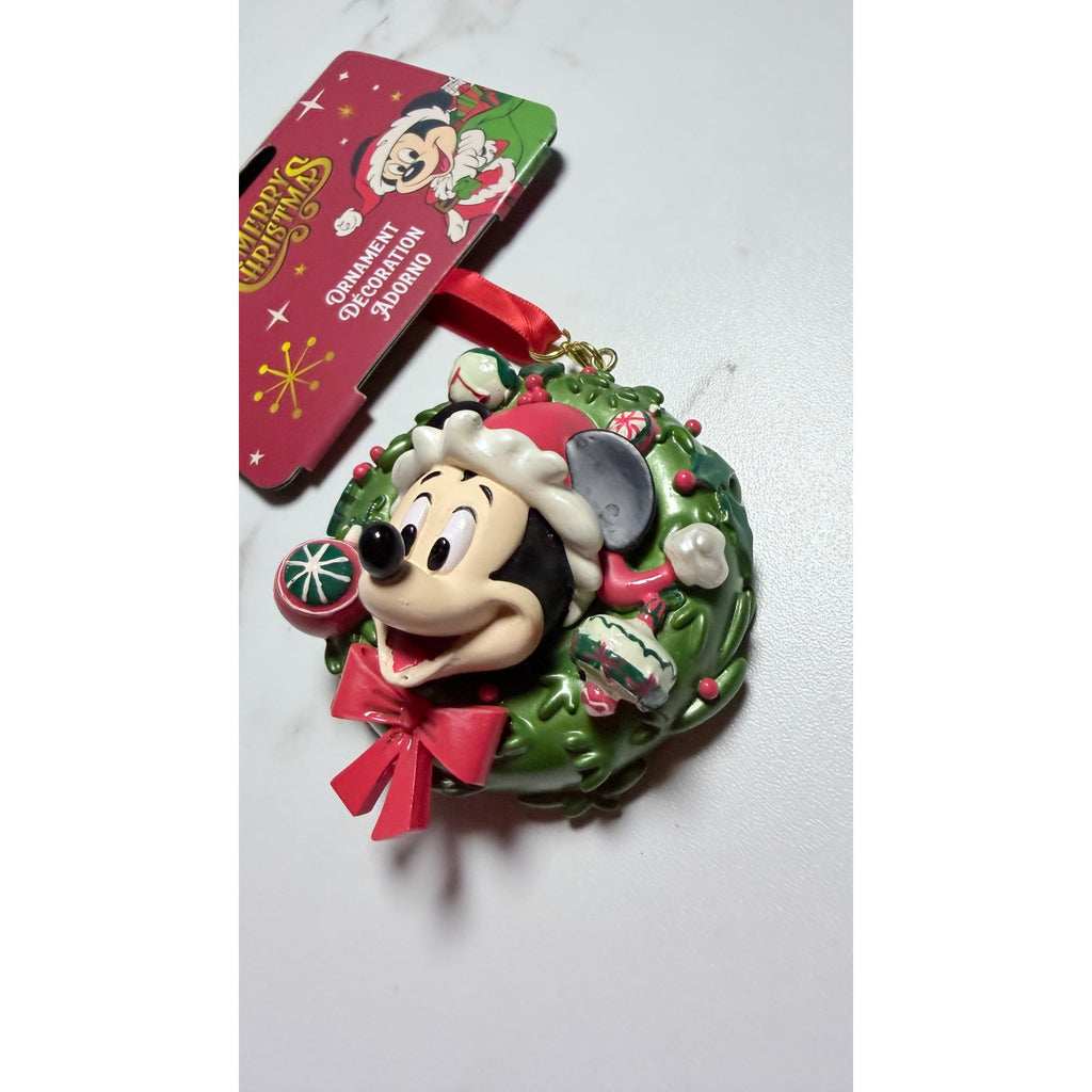 Disney Mrs. Santa Minnie Mouse Holiday Wreath Ornament NWT