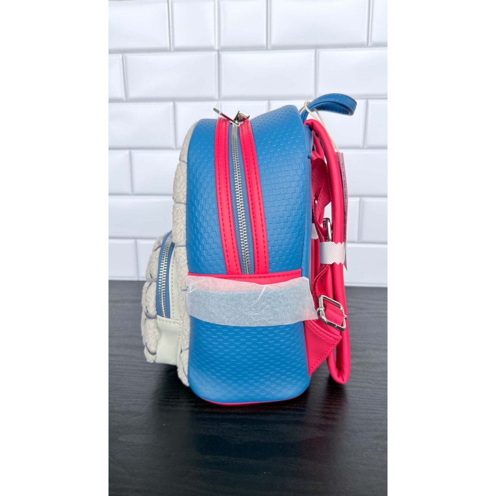 Disney Parks x Loungefly Marvel Spider-Man Faux-Fur Sherpa Mini Backpack NWT