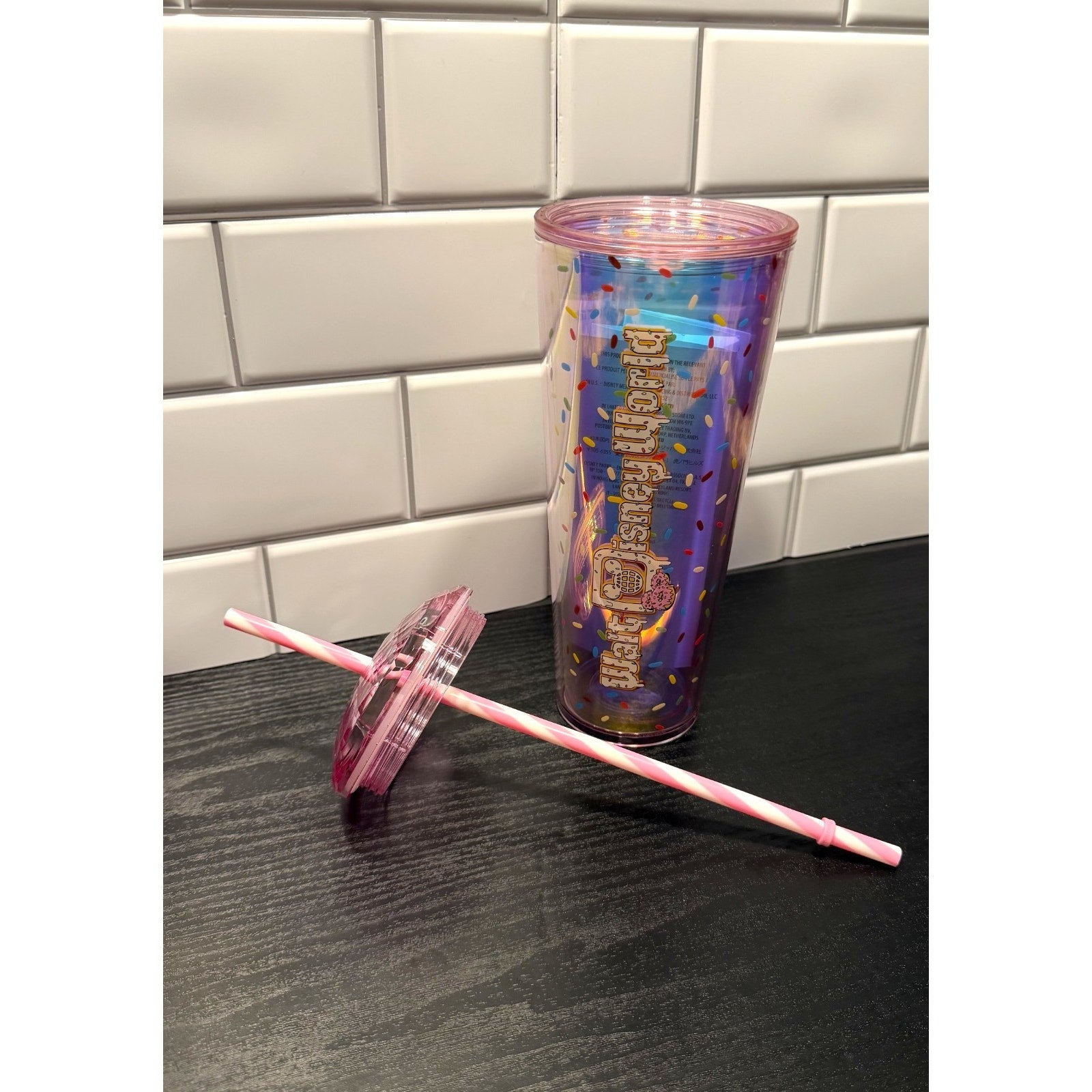 Disney Eats x Starbucks Walt Disney World Donut 24 oz Tumbler Pink NEW