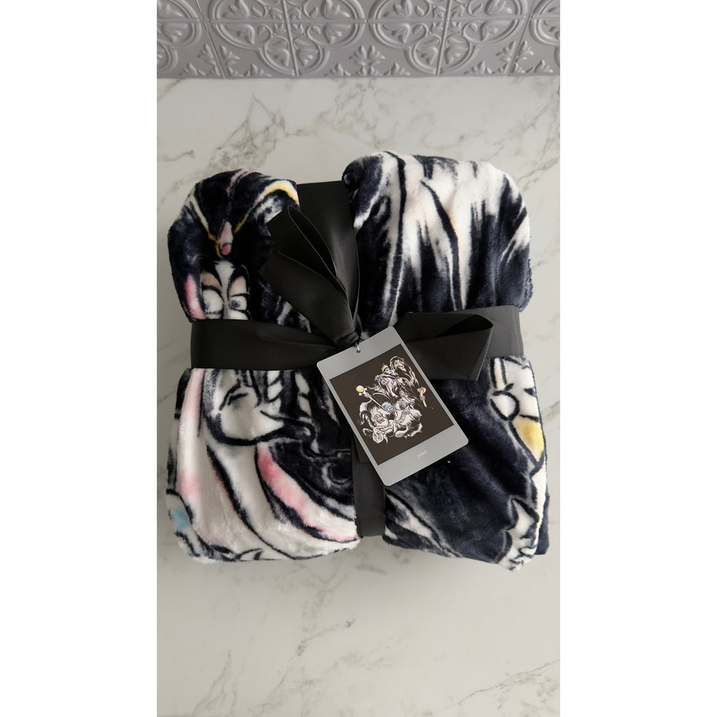 Disney Villains Sketch Art Fleece Throw Blanket 50x60 NEW