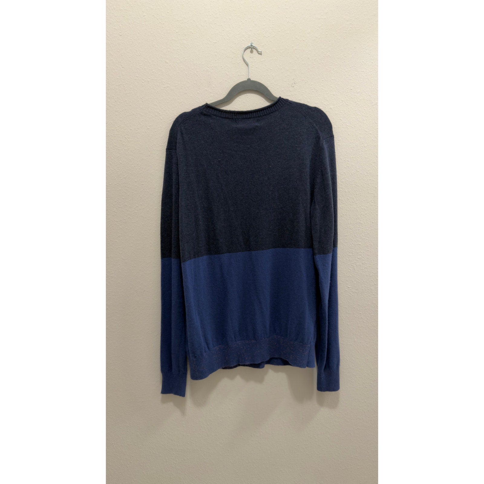 Five Four Men's Colorblock Long Sleeve Crewneck Sweater Blue Large NWT