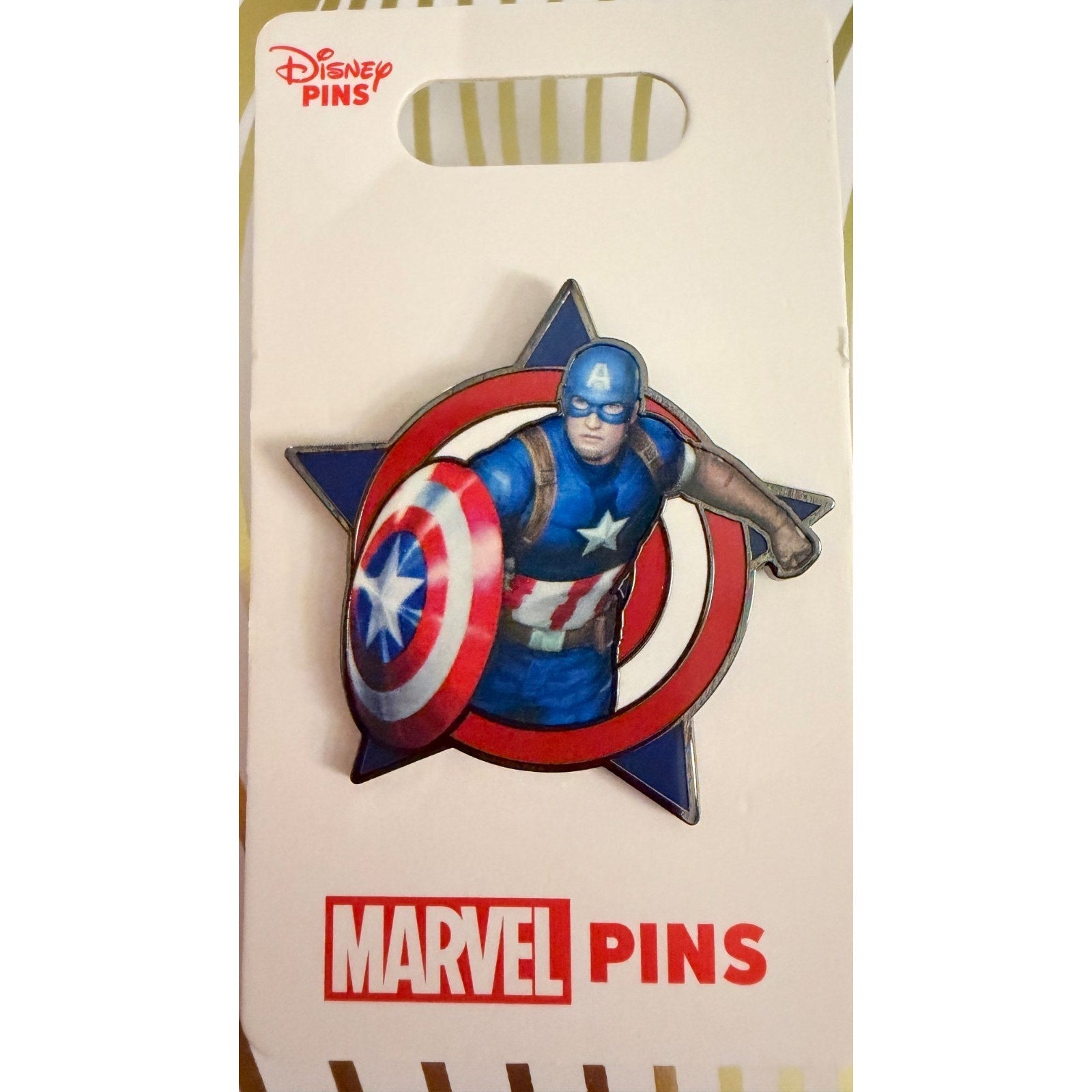NEW Disney Parks Captain America "Star & Shield" Pin