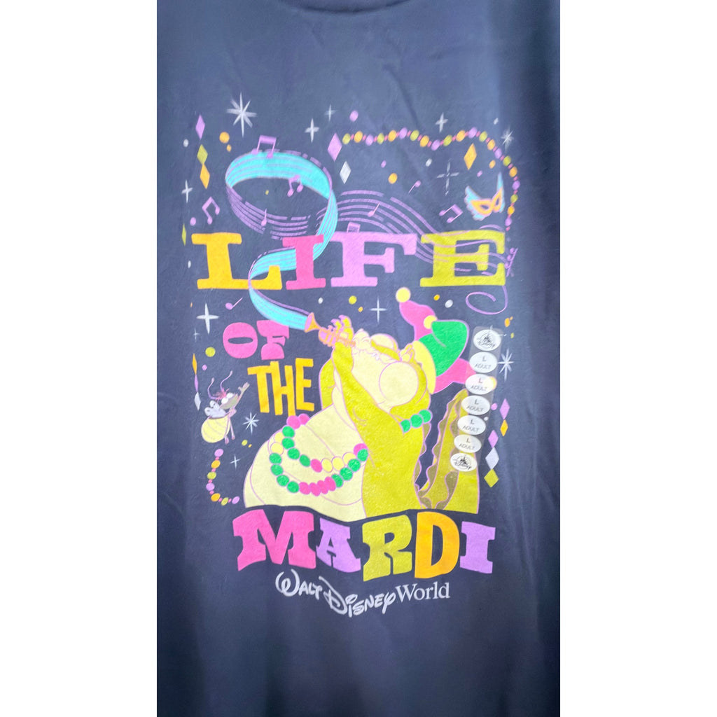 NWT Disney Parks Princess & the Frog "Life of the Mardi" T-Shirt - Large