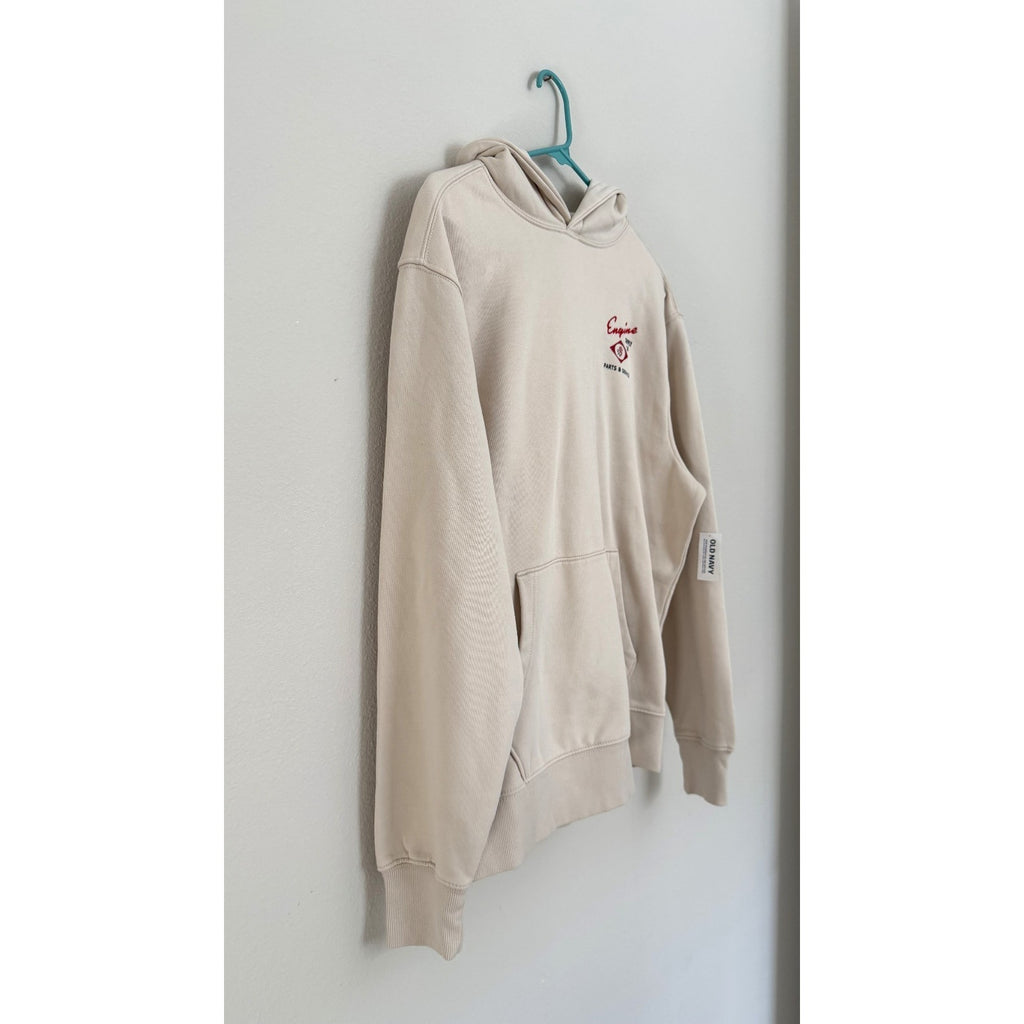 NEW Old Navy Graphic Rotation Hoodie Engine '94 Moto Parts & Service Adult Large