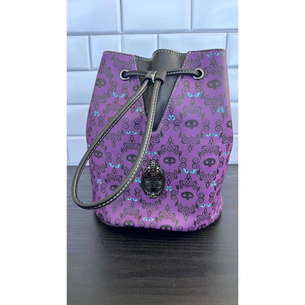 Disney x Loungefly Haunted Mansion Wallpaper GLOW IN THE DARK Bucket Bag