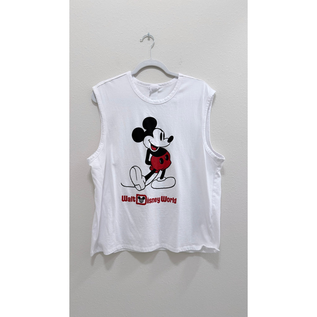Walt Disney World Mickey Mouse Vintage Graphic Sleeveless Shirt Large NWT