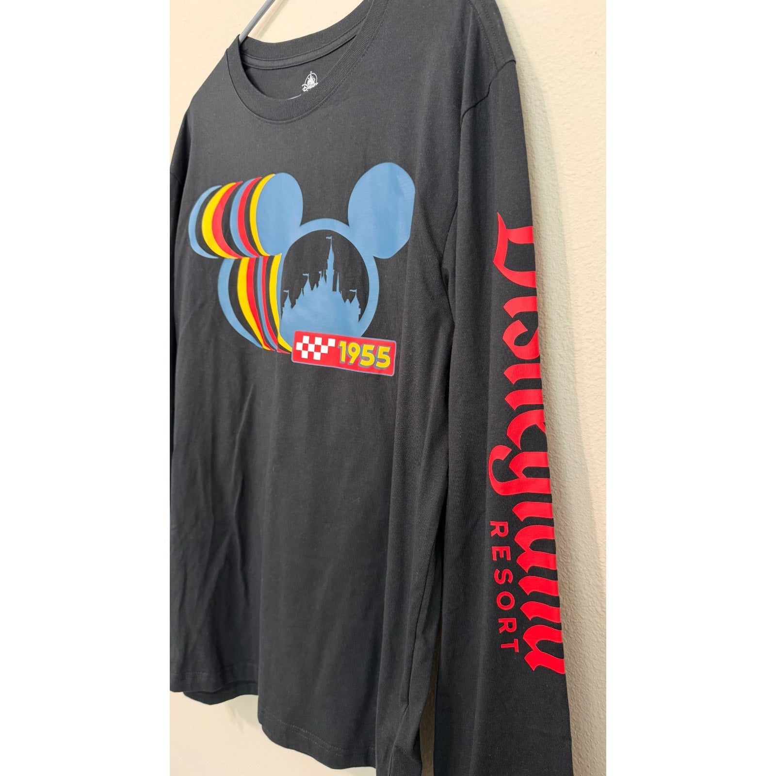 Disney Parks Disneyland Men's Long Sleeve Racing T-Shirt Large NWT