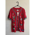 NEW Aeropostale NBA Team Logos Red Baseball Jersey Large