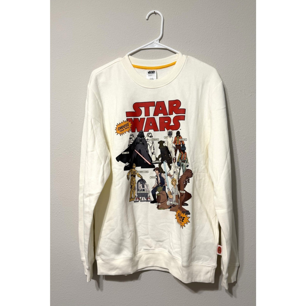 NWT Disney Star Wars Classic Character Crewneck Sweatshirt Adult Medium