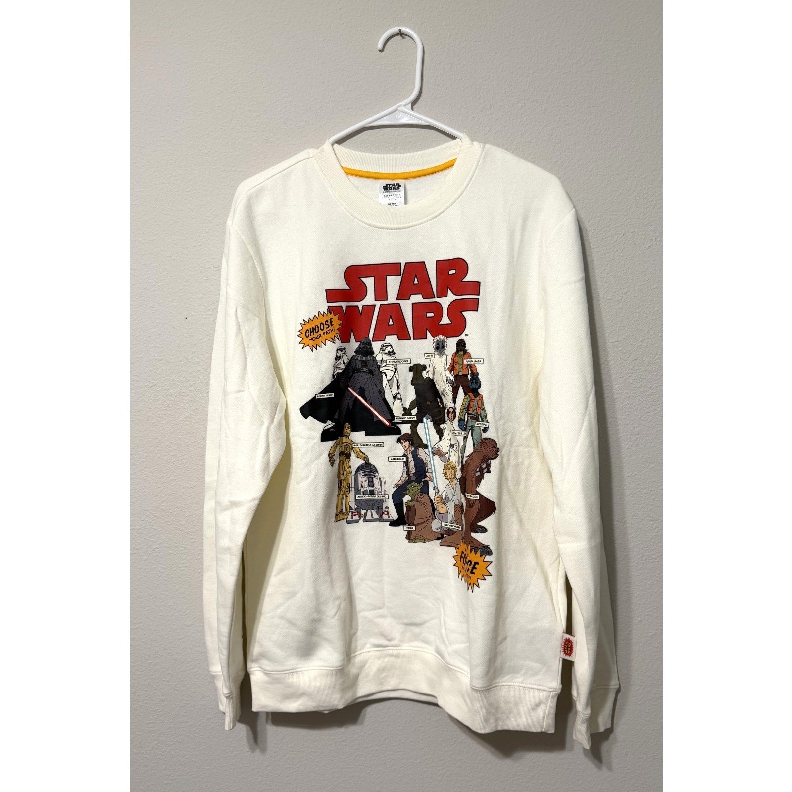 NWT Disney Star Wars Classic Character Crewneck Sweatshirt Adult Medium