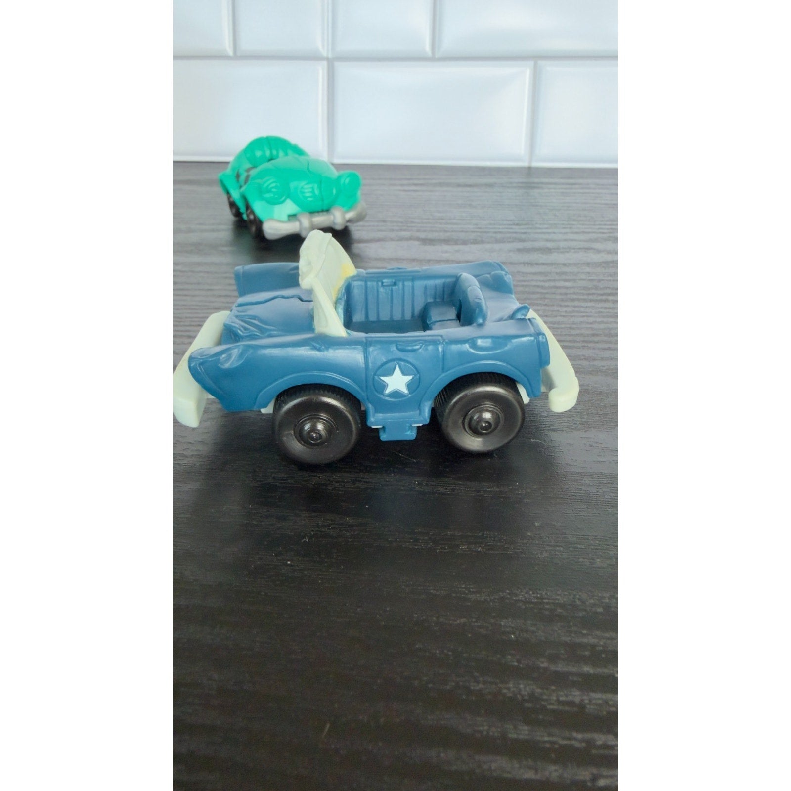 Vintage Burger King Kids Club "Break-Away" Action Cars — Set of 2