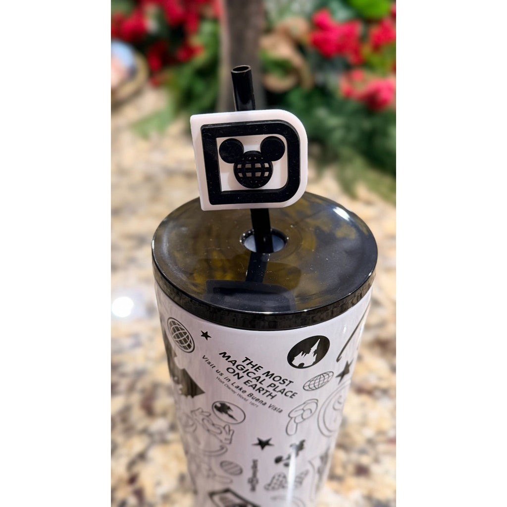 NEW Disney Parks Walt Disney World Black & White 24oz Tumbler