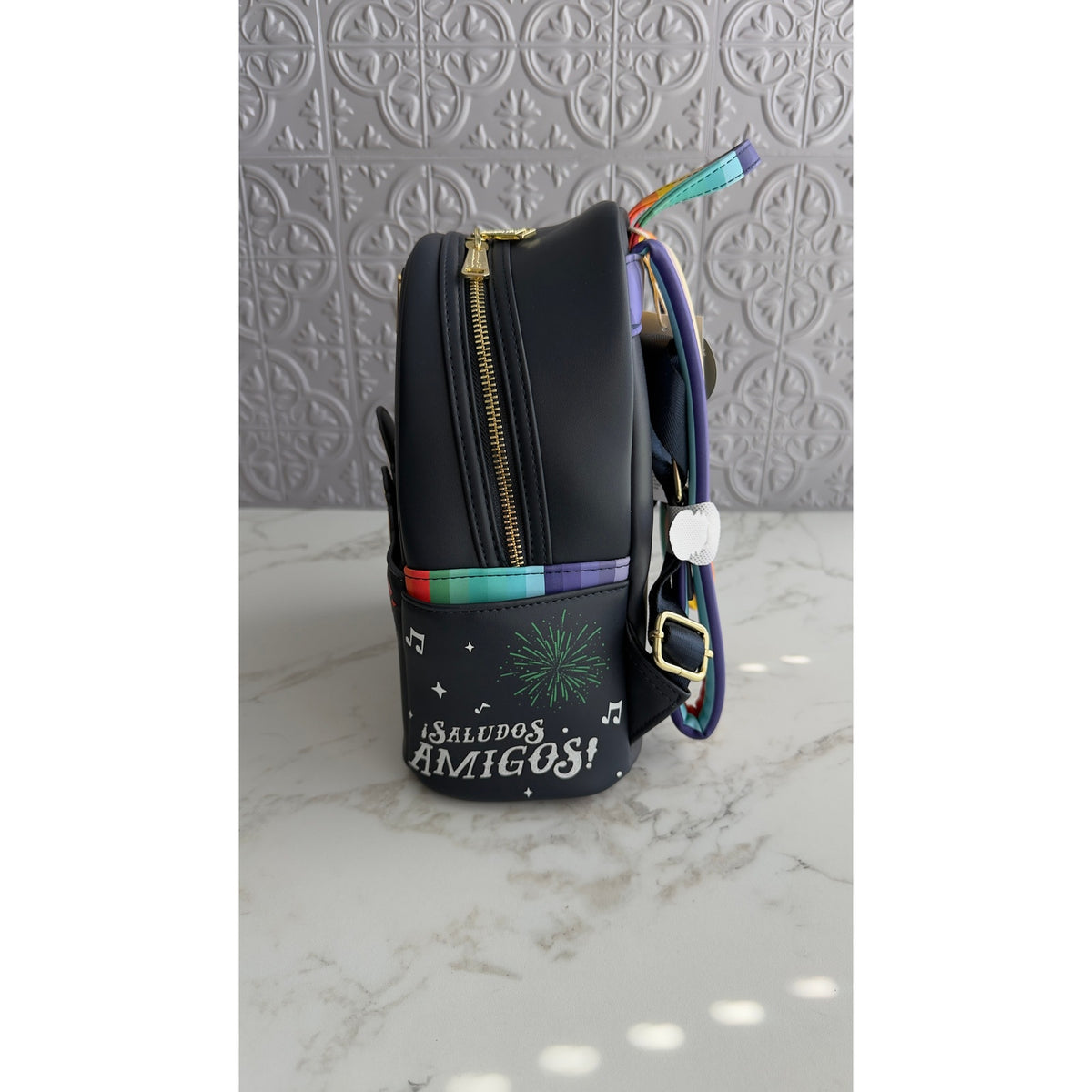 Disney Parks x Loungefly The Three Caballeros Glow in the Dark Mini Backpack NWT