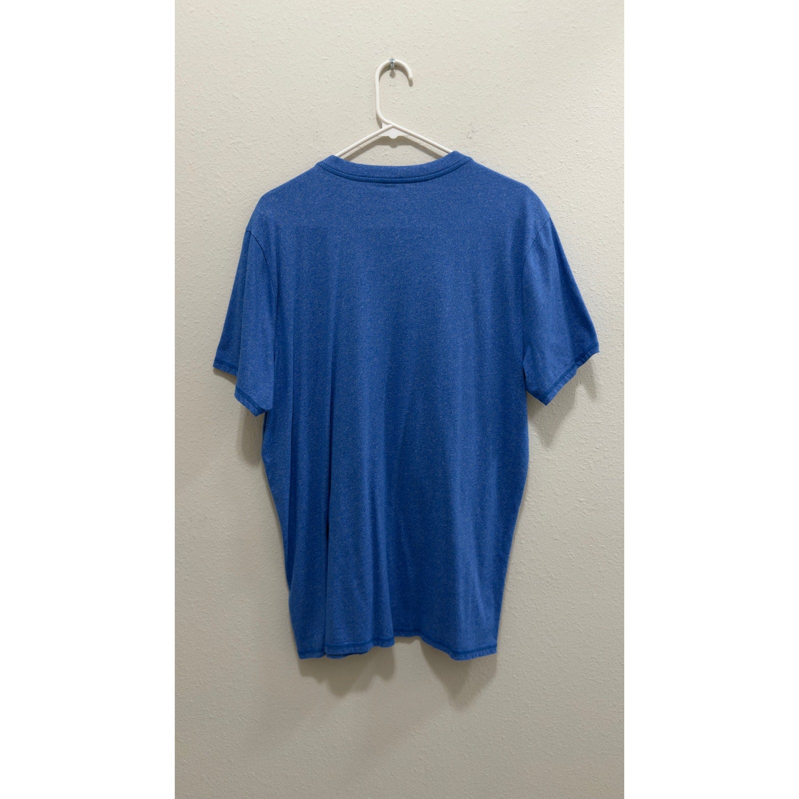 Hollister California Men's Short Sleeve Henley Shirt Heather Blue Size XL