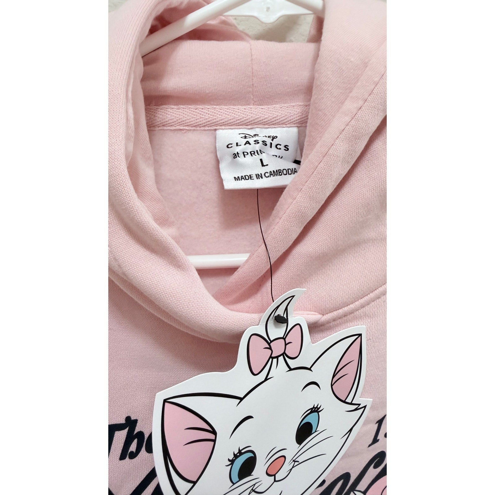 NWT Primark x Disney The Aristocats Marie Pastel Pink Hoodie - Large