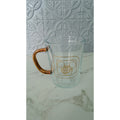 Walt Disney World Cinderella Castle Clear Glass Mug with Gold Handle NWT