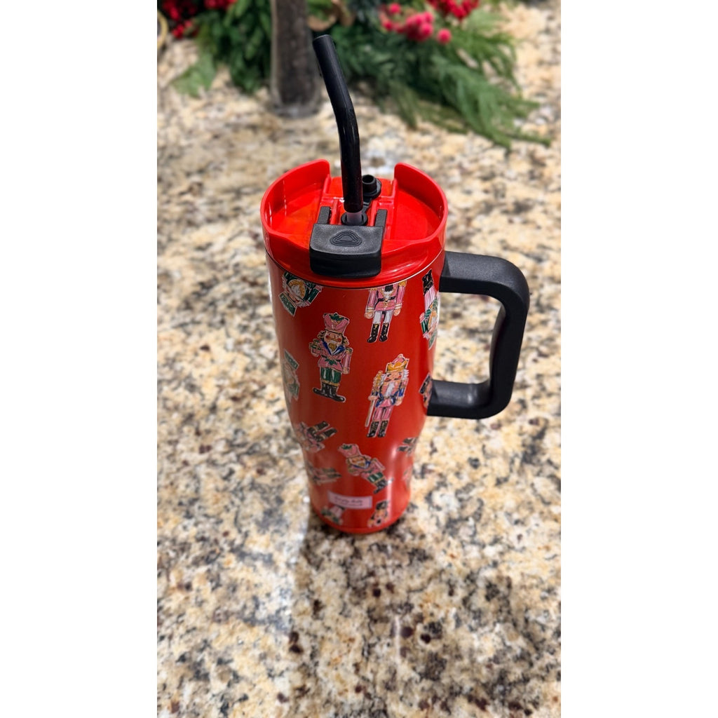 NWT Simply Belle "Holiday Nutcracker" Stainless Steel Tumbler — 40 oz