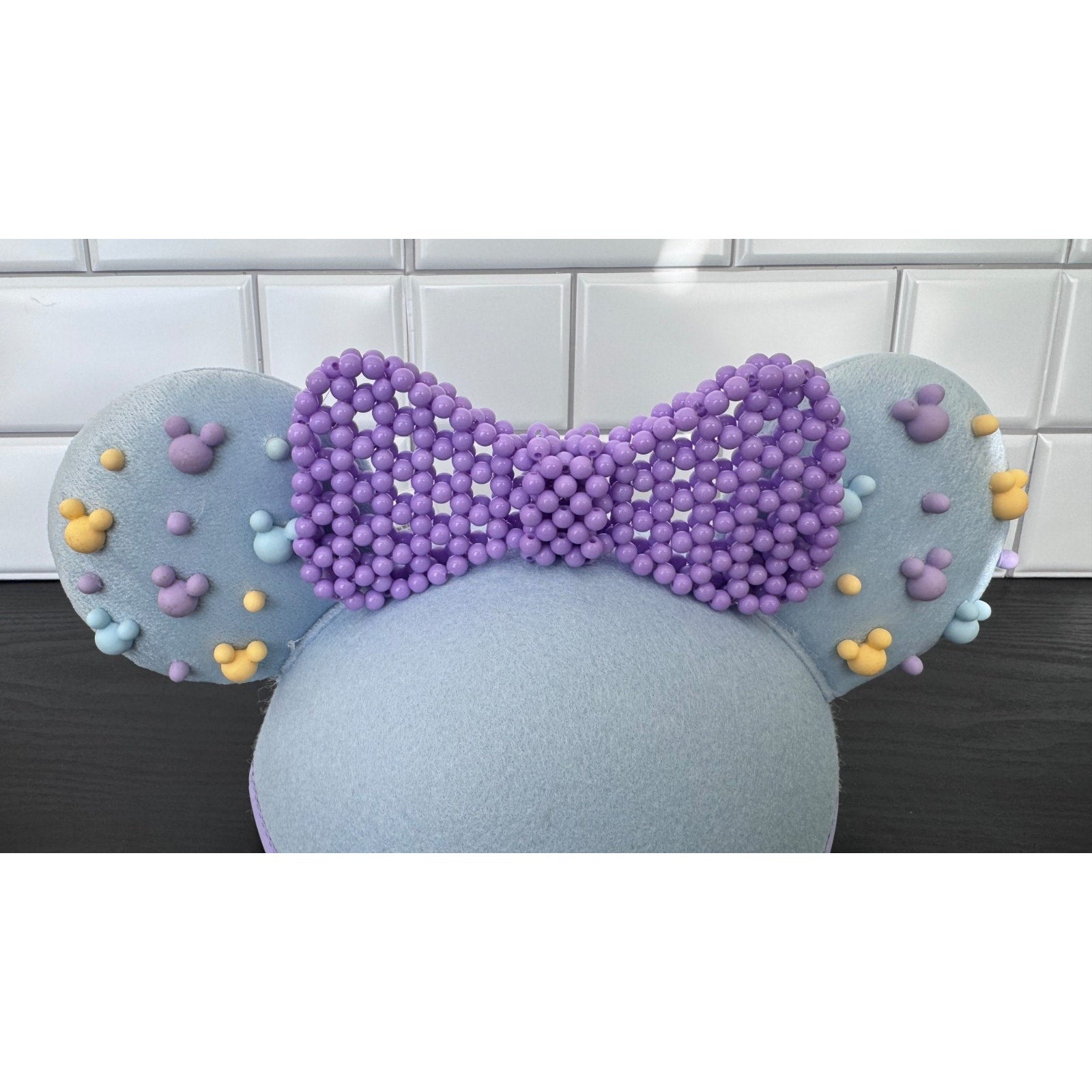 Disney Parks Minnie Mouse Purple Foam Beaded Ear Hat | 2023 Collection (NWT)